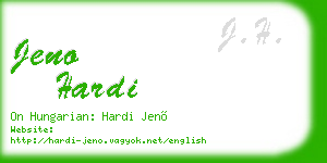 jeno hardi business card